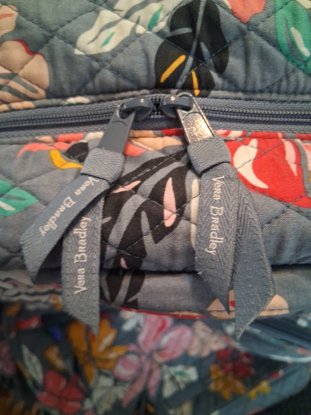 Vera Bradley Essentials Large Backpack "Coastal Paradise" Quilted Travel Laptop - Picture 11 of 16